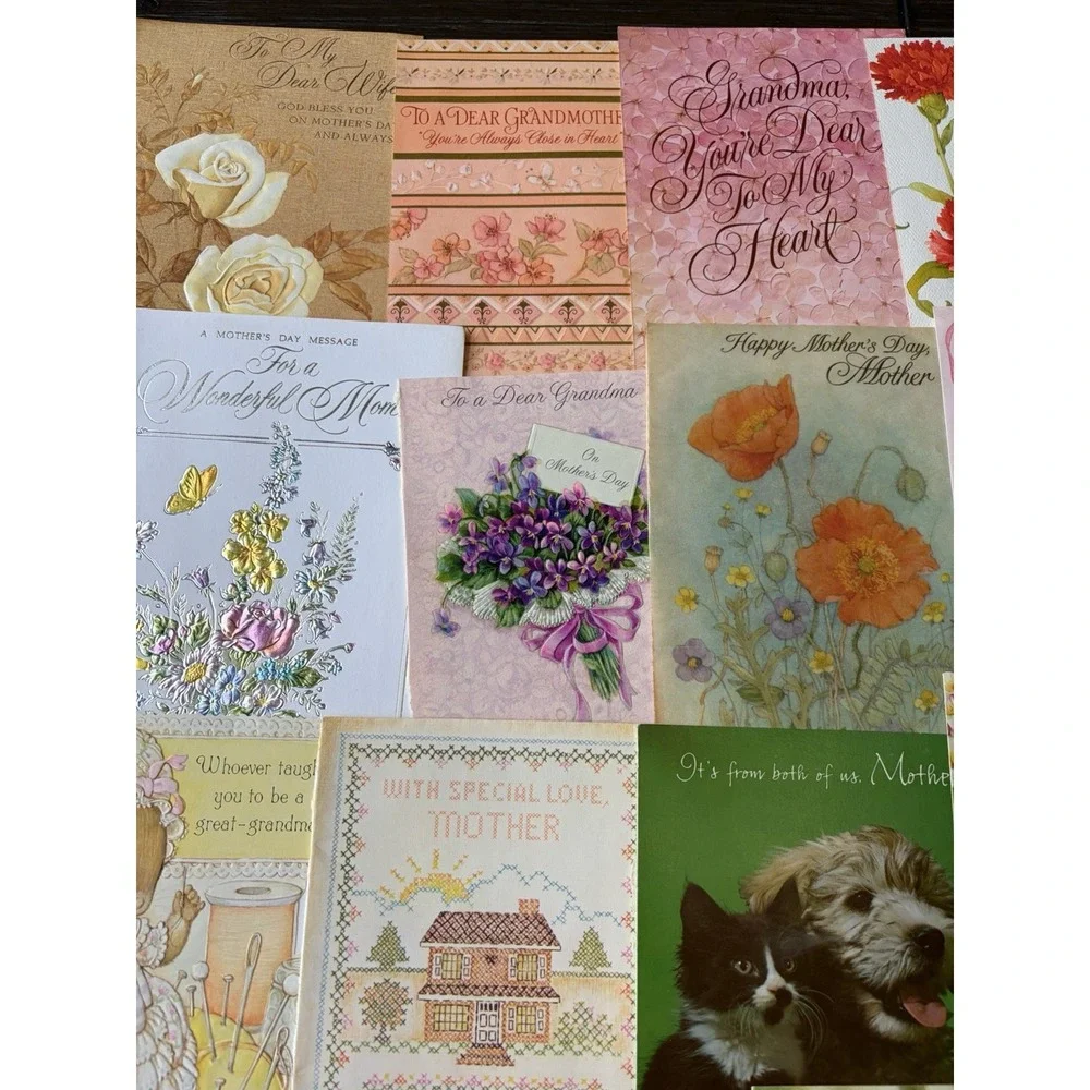 Vintage Mother's Day Greeting Cards Fronts ONLY Scrapbooking Crafts Lot of 50+